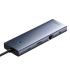 Baseus UltraJoy Series 10-Port HUB Docking Station, Type-C to HDMI, VGA, 3xUSB 3.0, PD, RJ45, SD/TF - Space Gray